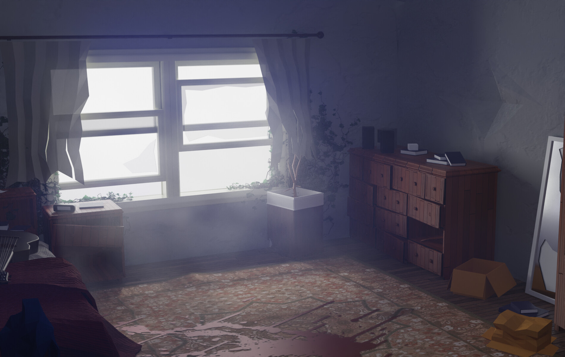 ArtStation - Abandoned room from The Last Of Us Part II Trailer