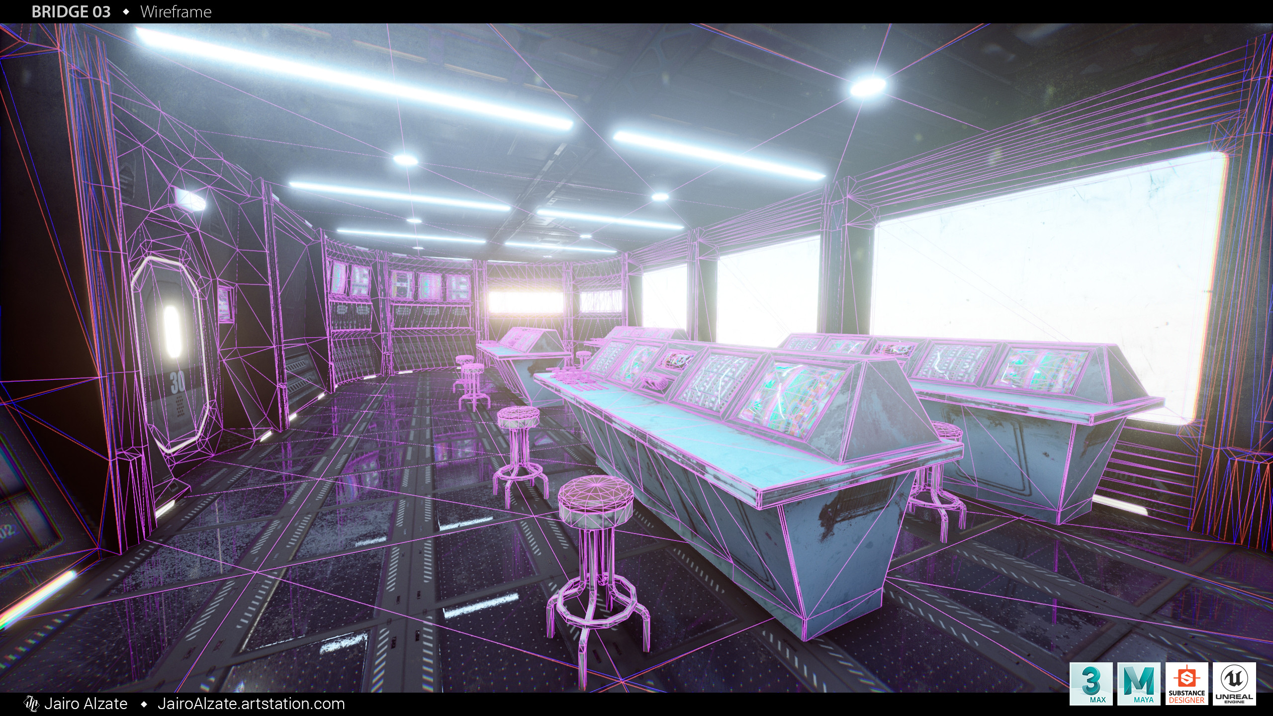 Bridge 02 Wireframe - Screenshot 