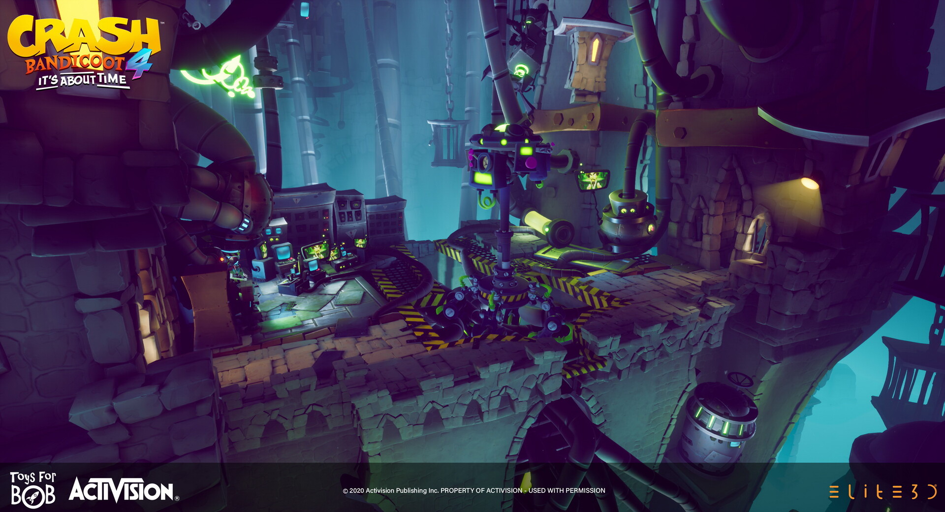 elite3d studio Crash Bandicoot 4 Cortex Castle & Island Boss Level