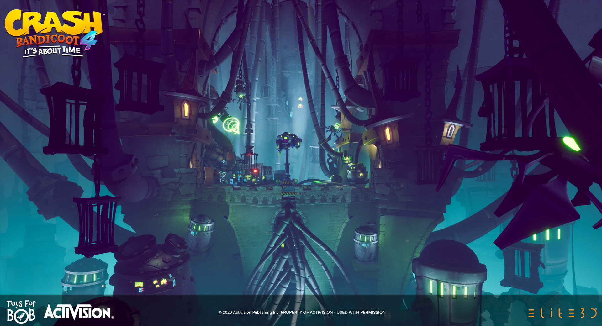 elite3d studio Crash Bandicoot 4 Cortex Castle & Island Boss Level