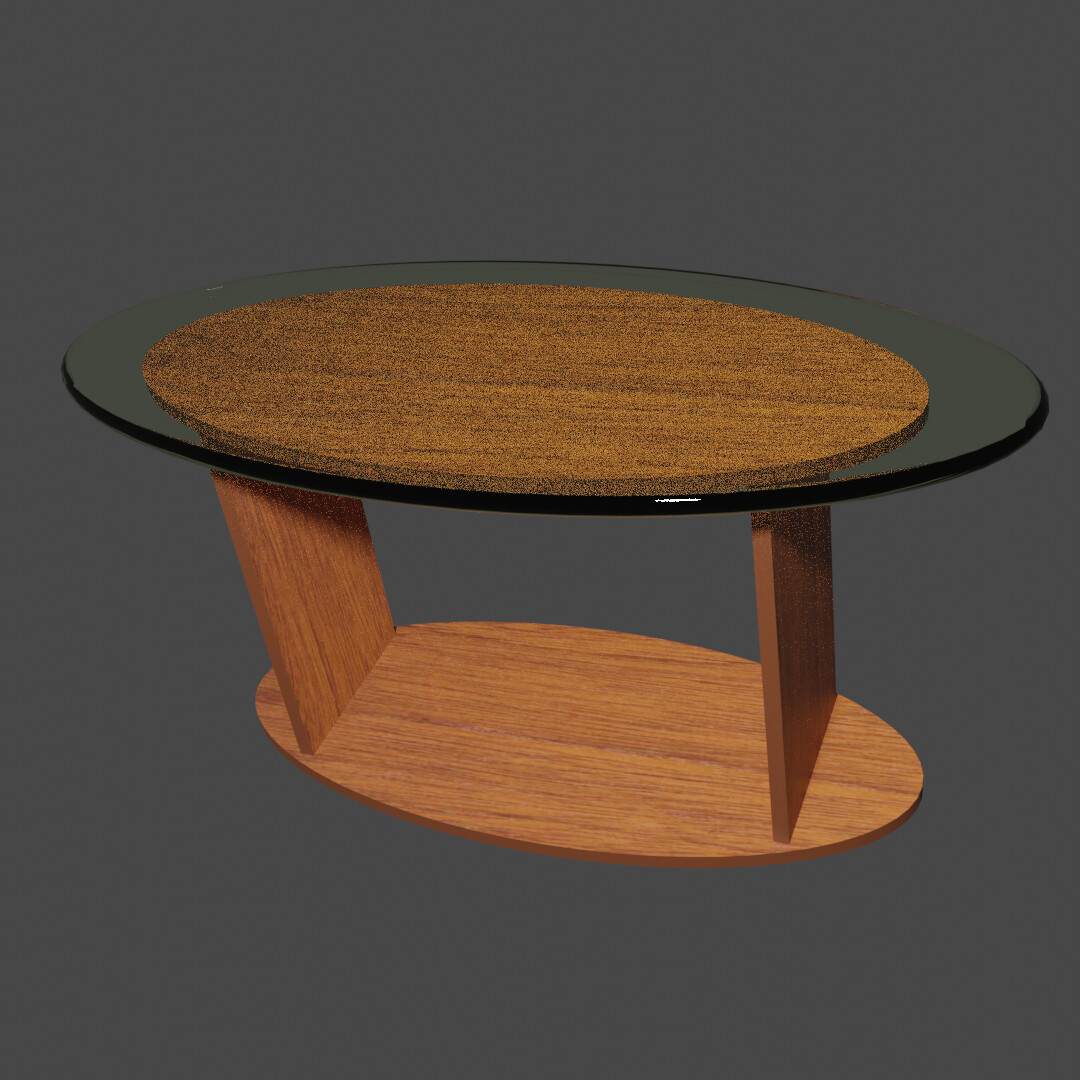 Artstation Oval Shape Coffee Table 3d Haresh