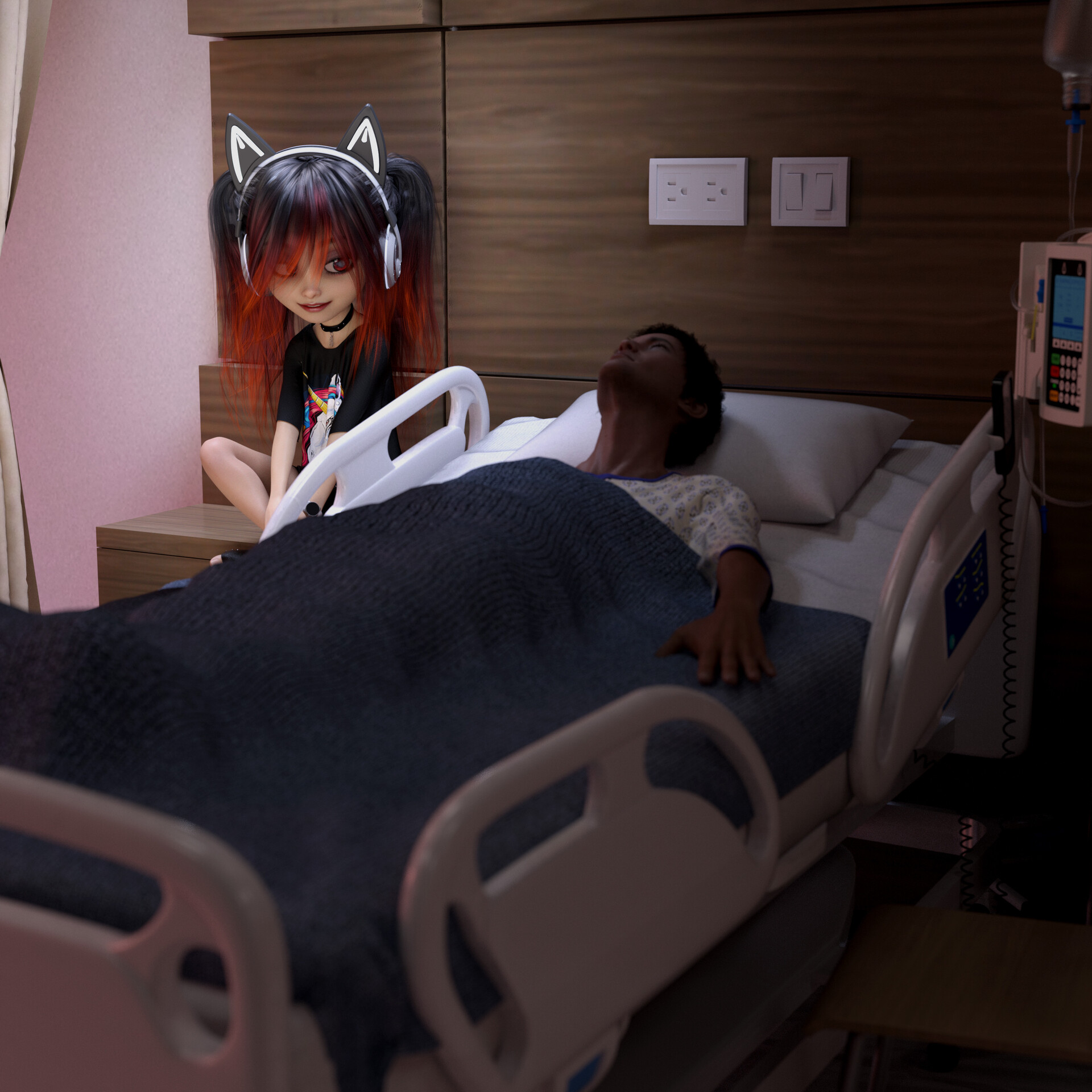 ArtStation - A Girl Staring at Death, image size:1920x1920