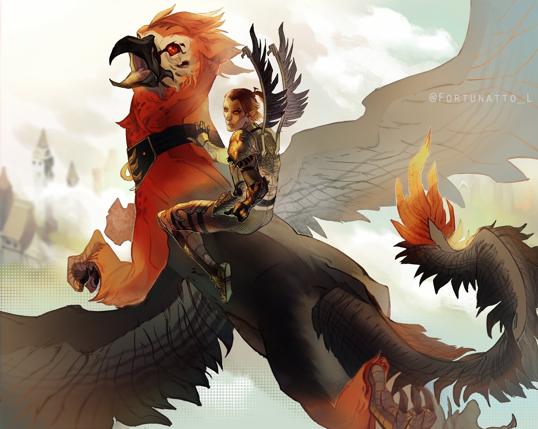 ArtStation gryphon rider (fanart)