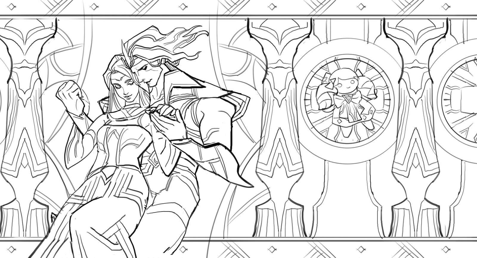 Final Lineart based on comp by Kat Chan https://www.artstation.com/suqling