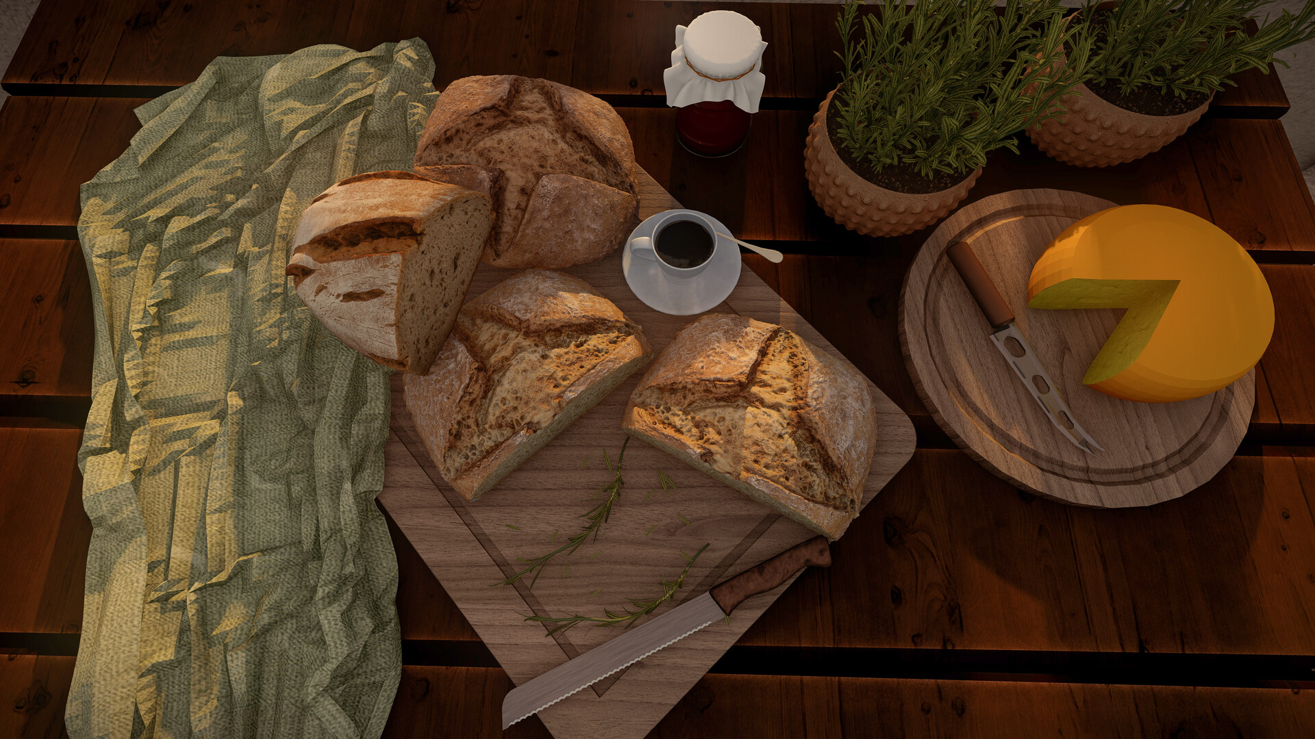 ArtStation Cozy Bread Scene