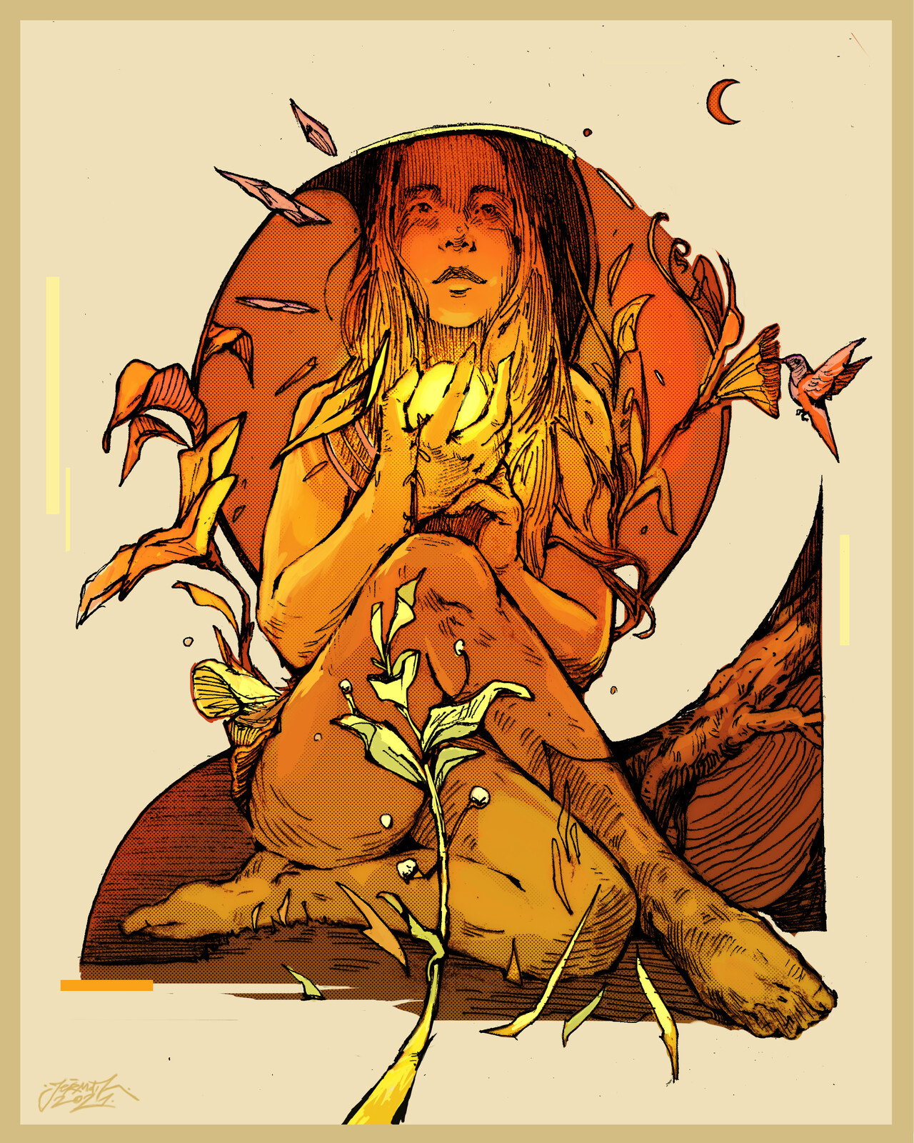 Muse" / Digital color/halftone experiment