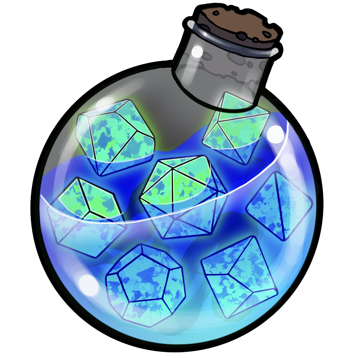 1.25 inch acrylic pin design based on TTRPGs