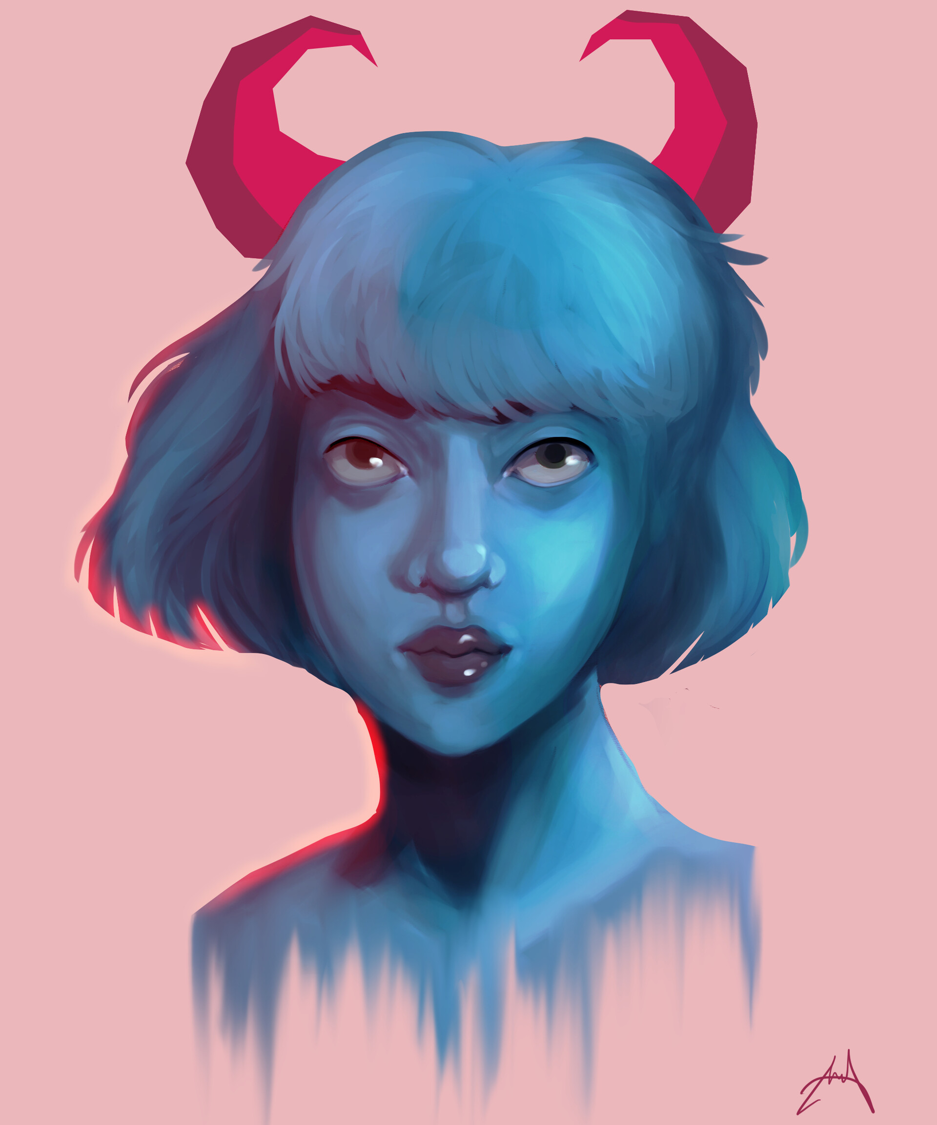 ArtStation Blue Girl