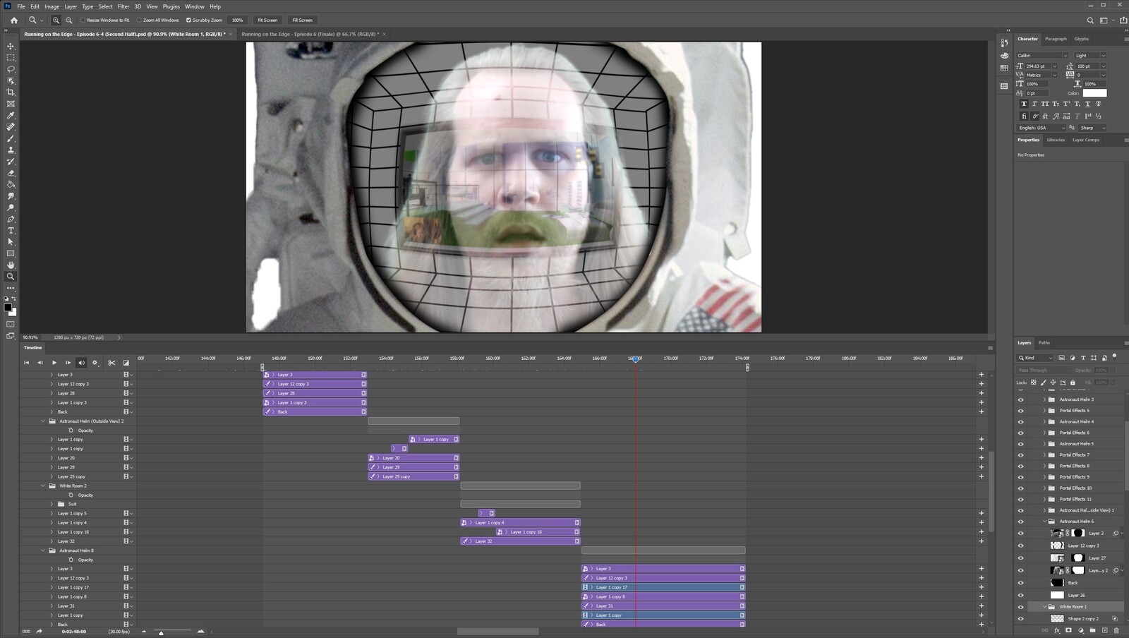 The "2020: A Time Oddity, Part 7" visual effect within Photoshop video editor