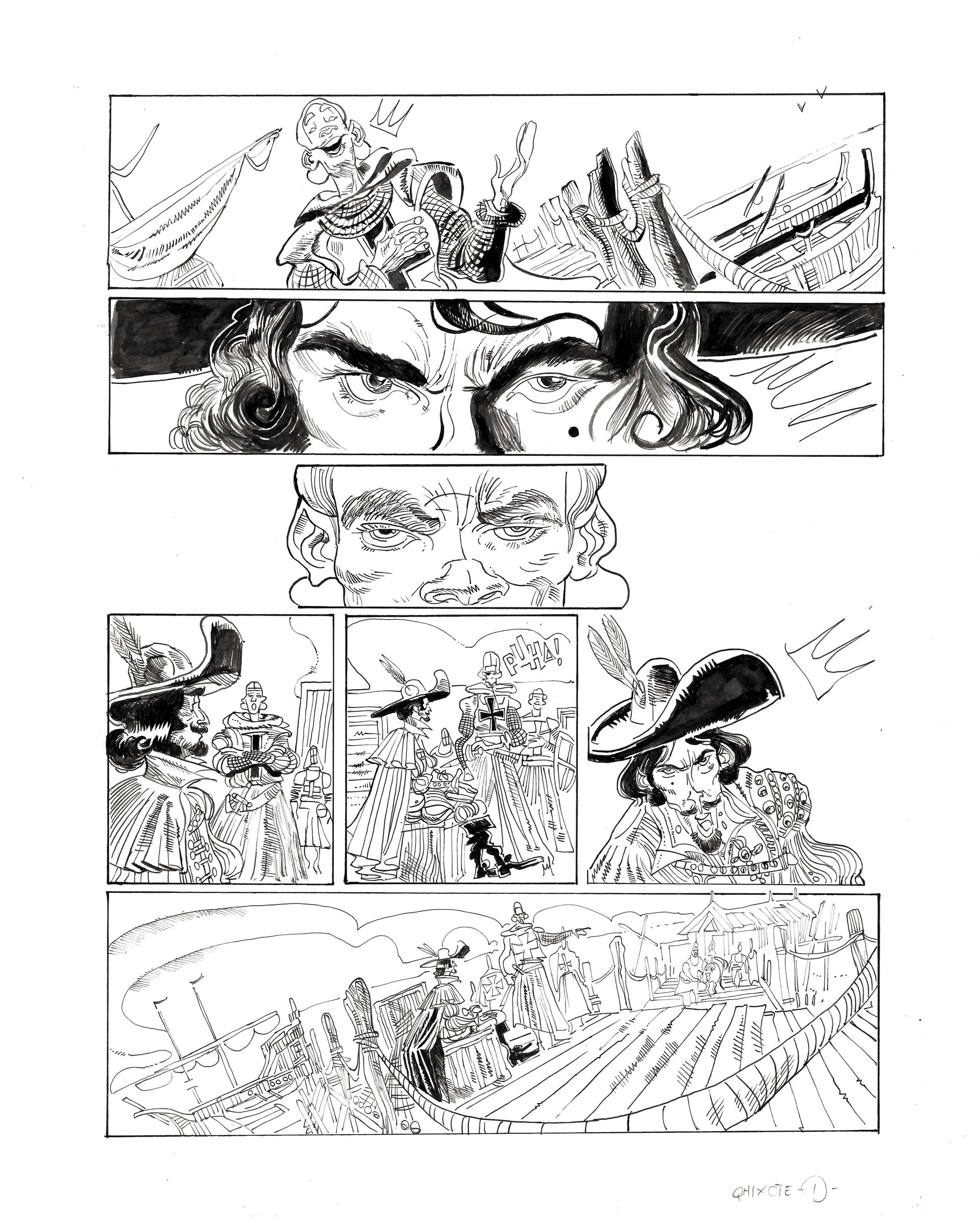 artstation don quixote ink page alessandro oliveri