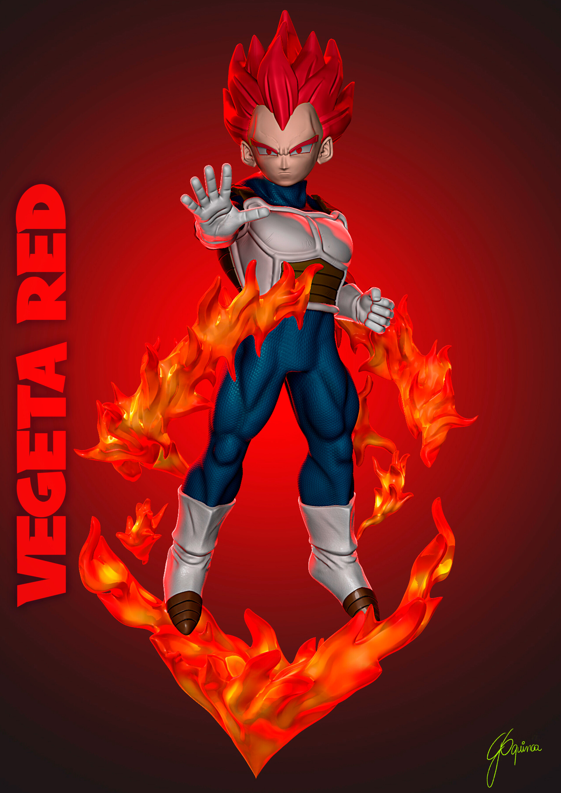 ArtStation - Vegeta Red
