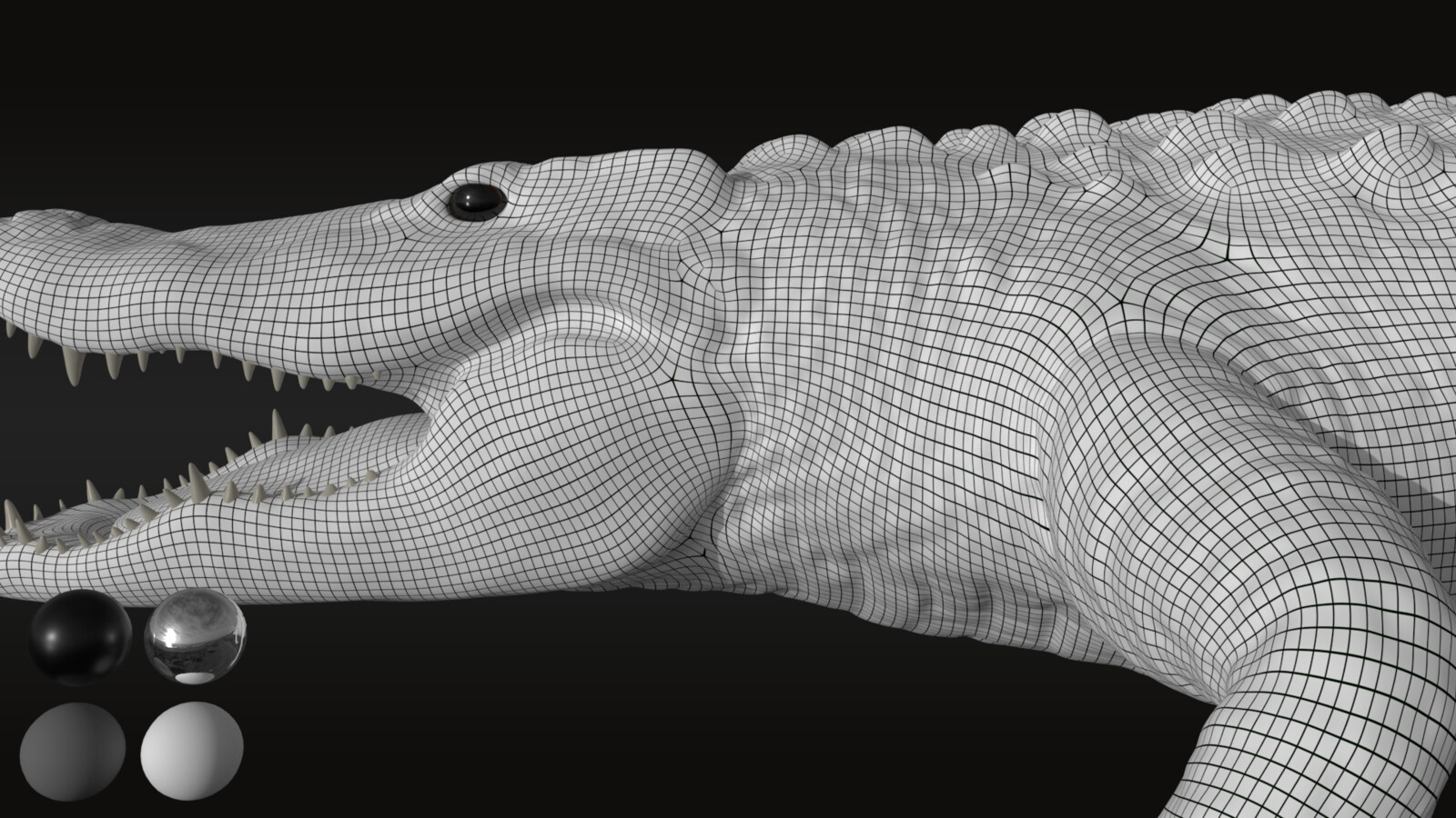 Side View Wireframe (No Displacement)
