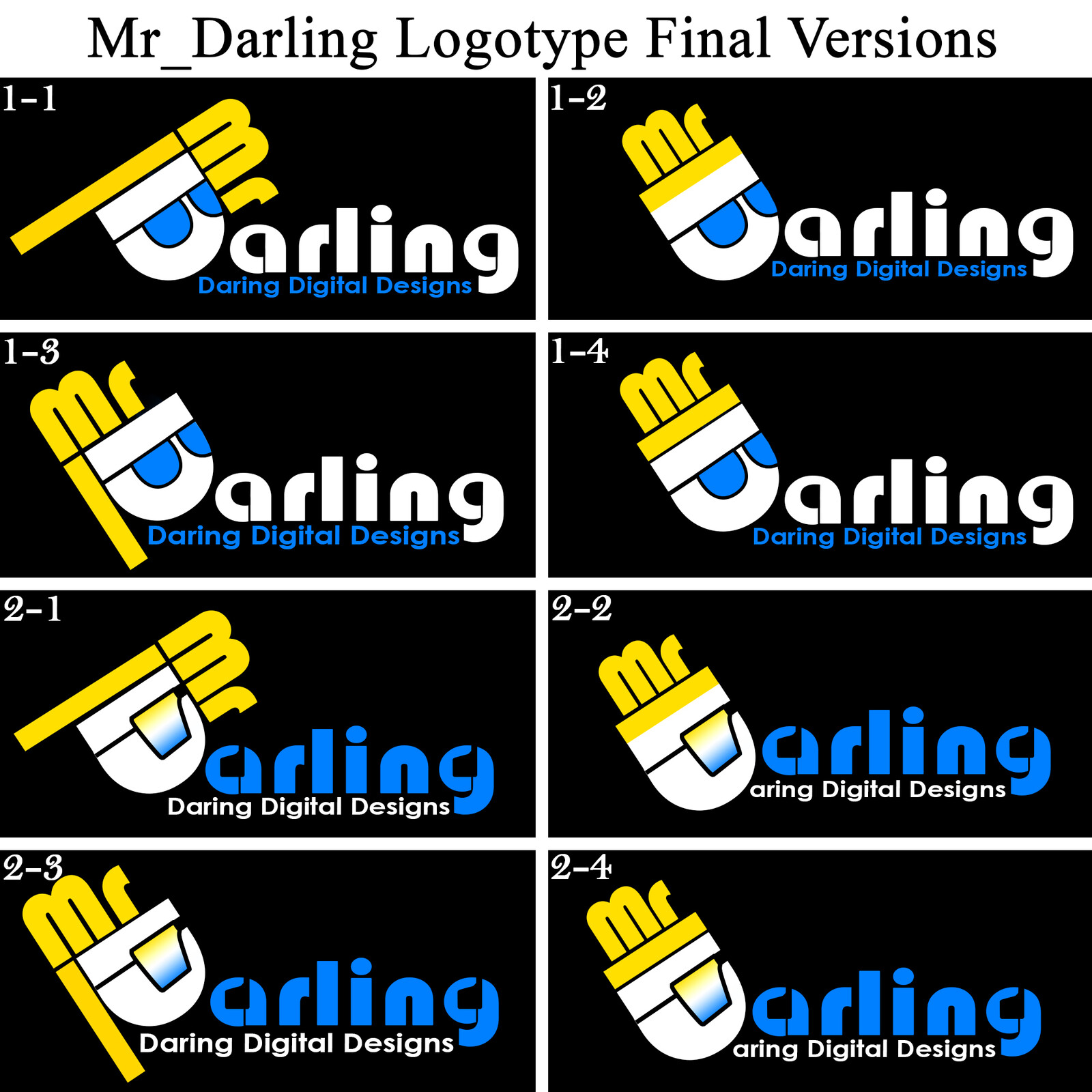Fourth Round of Mr_Darling Logotype Concepts