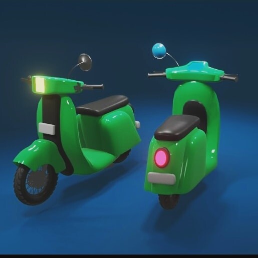 ArtStation Scooter On Blender