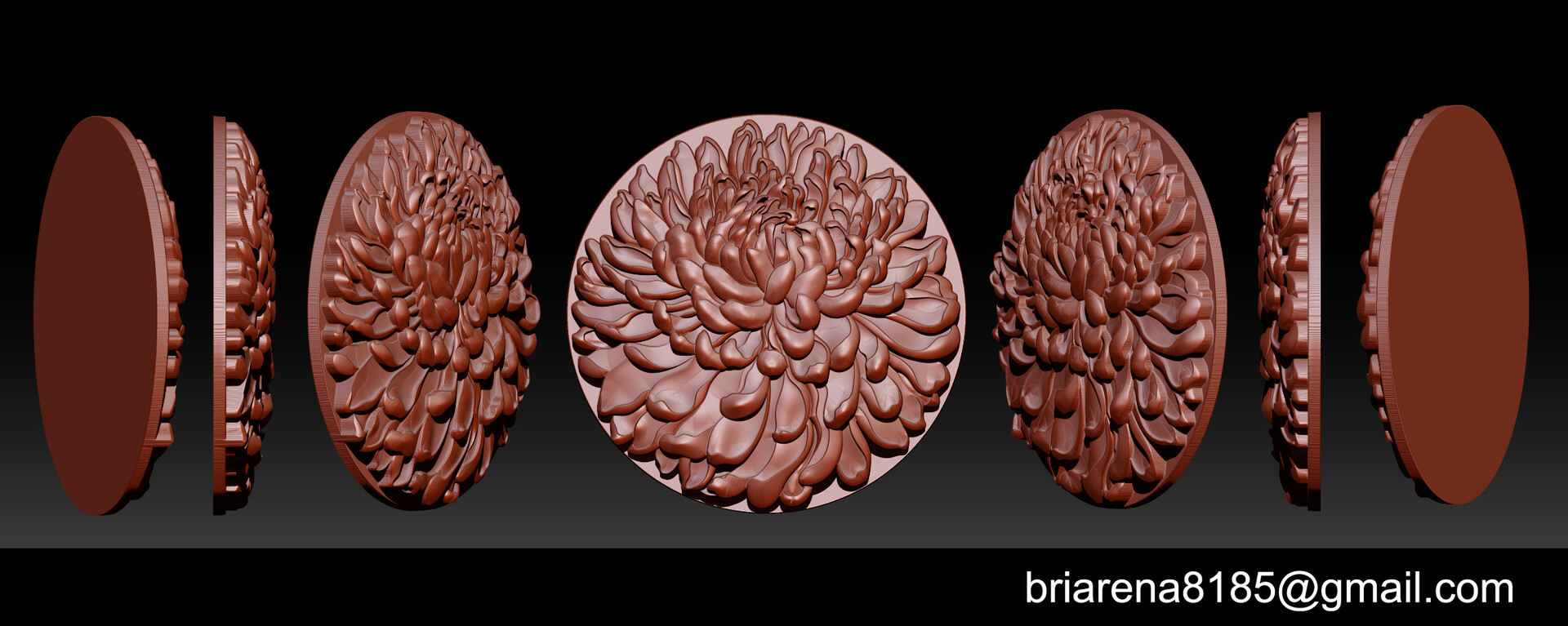Artstation Chrysanthemum Flower Necklace 3d Print Model Dang Briarena
