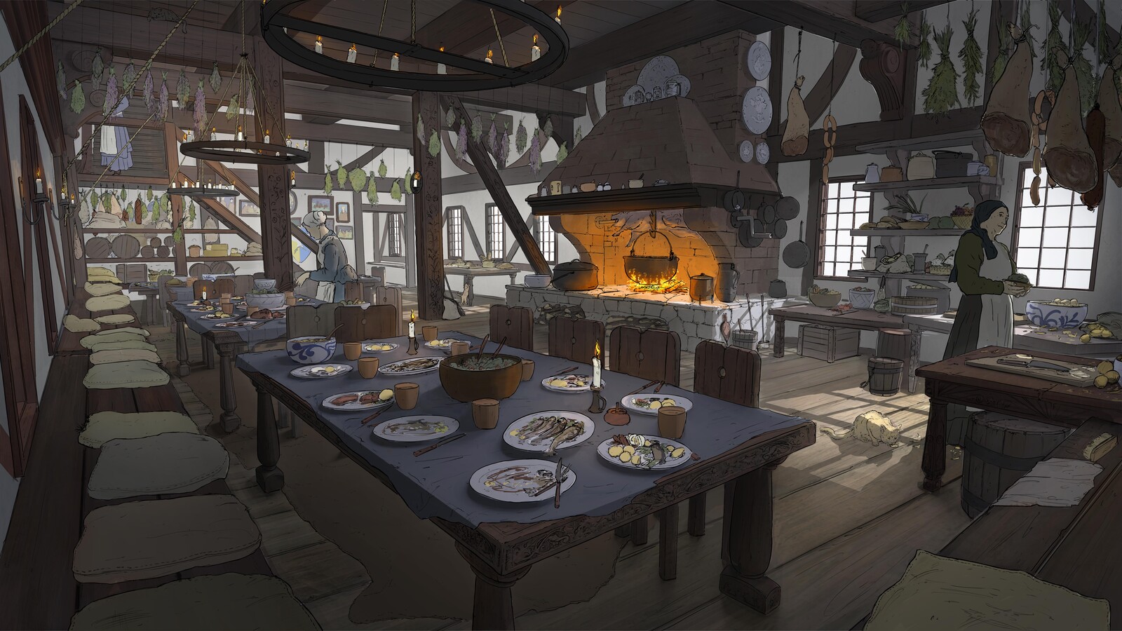 Final concept of the kitchen on Faldor's farm