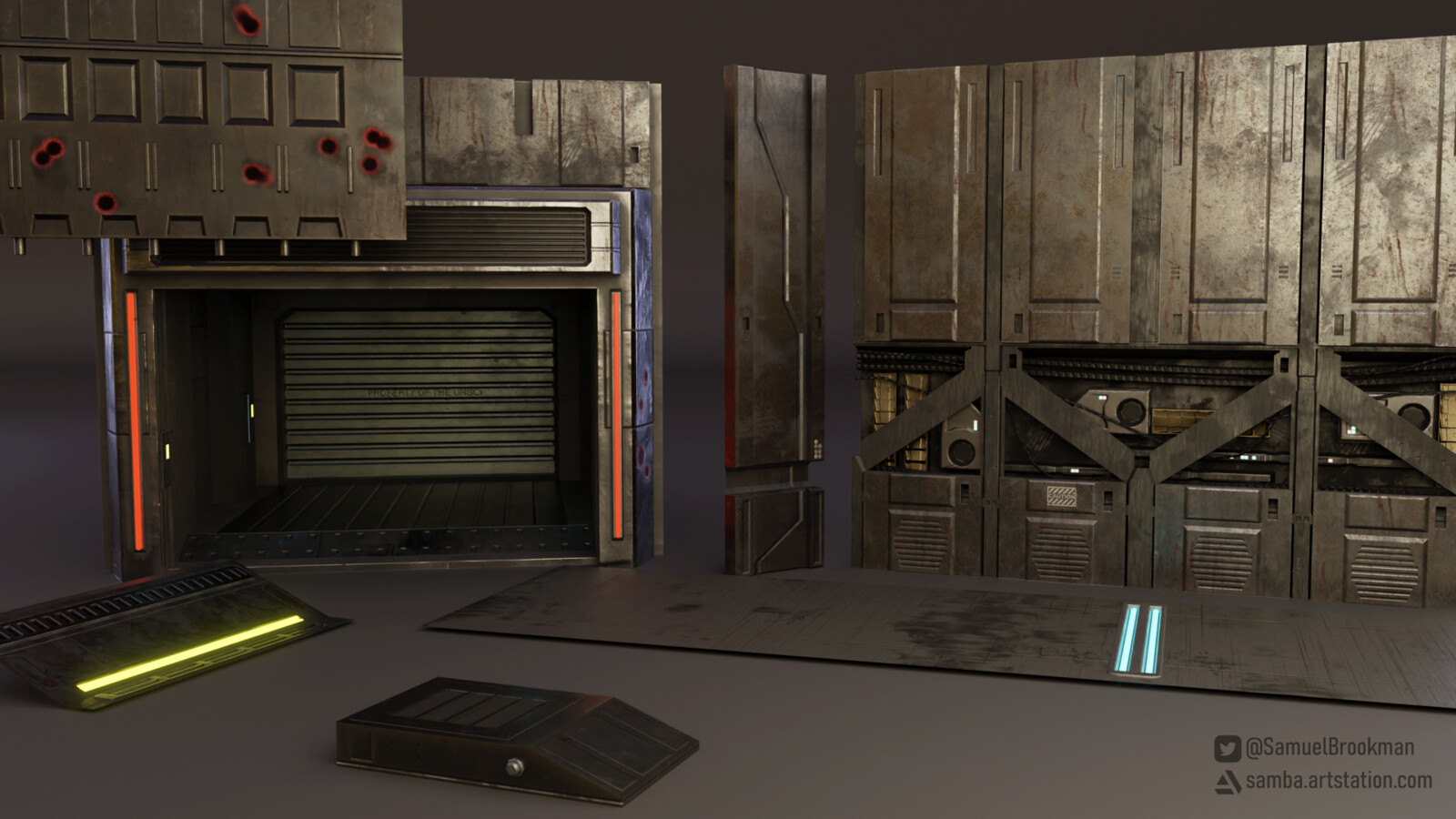 modular city/tech assets (storage setion, wall, corner piece, street, boardwalk and vent)