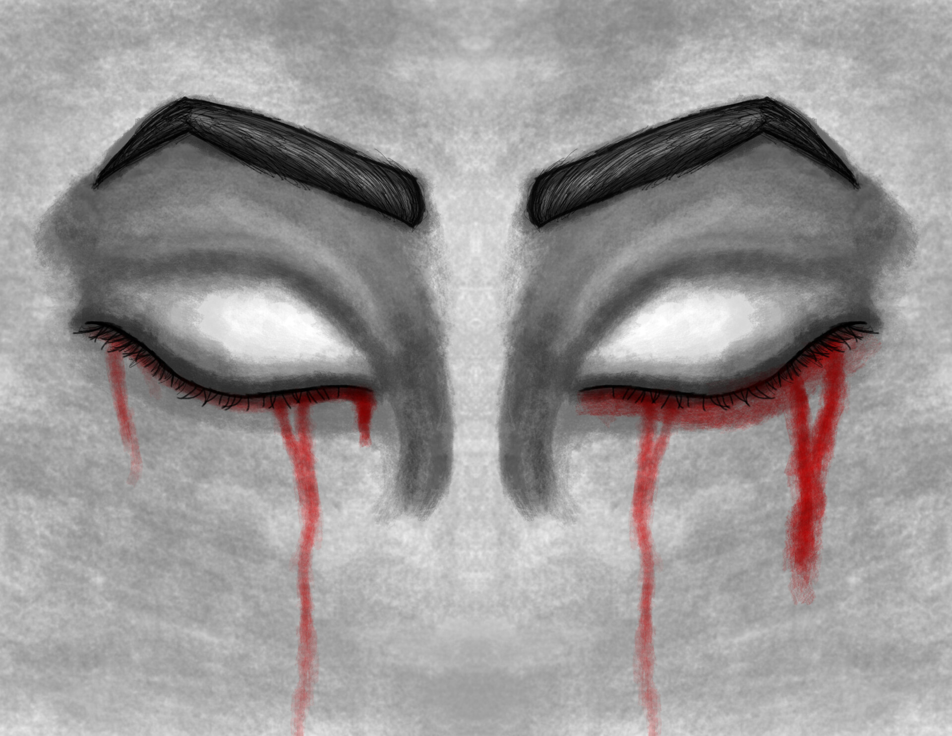 ArtStation Bleeding Closed Eyes