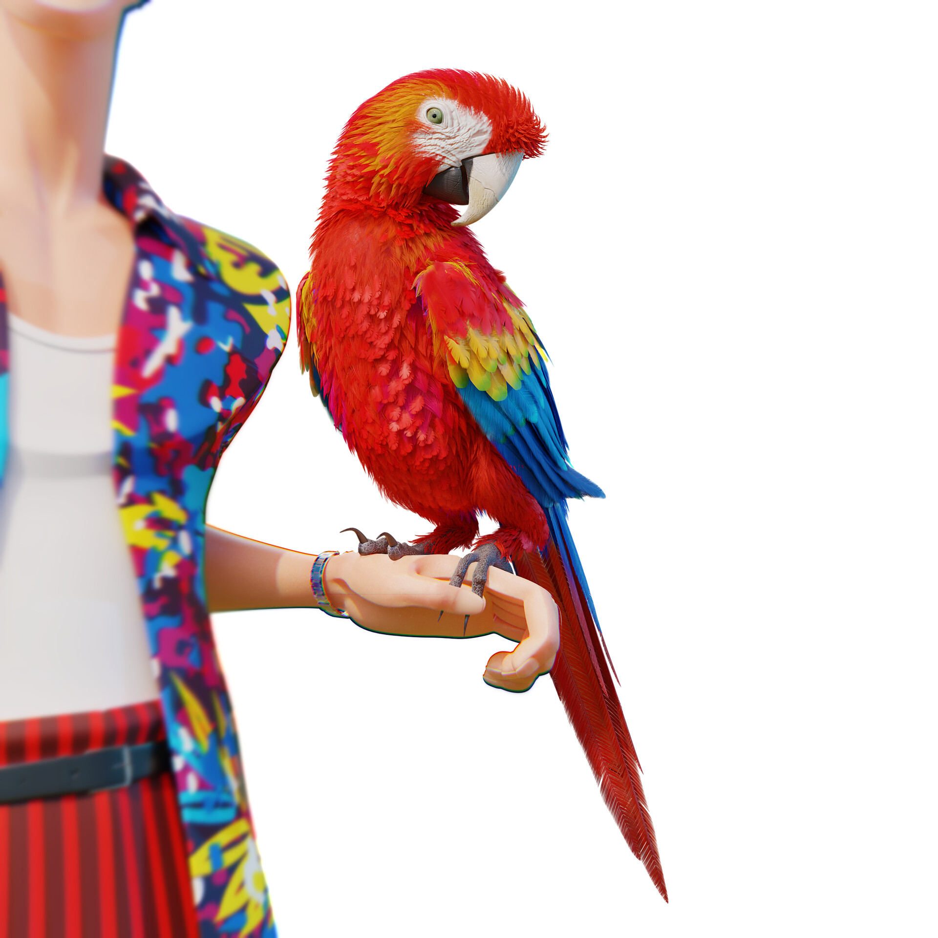 Macaw Parrot from Ace Ventura Pet Detective PVC Figurine Figure Model 