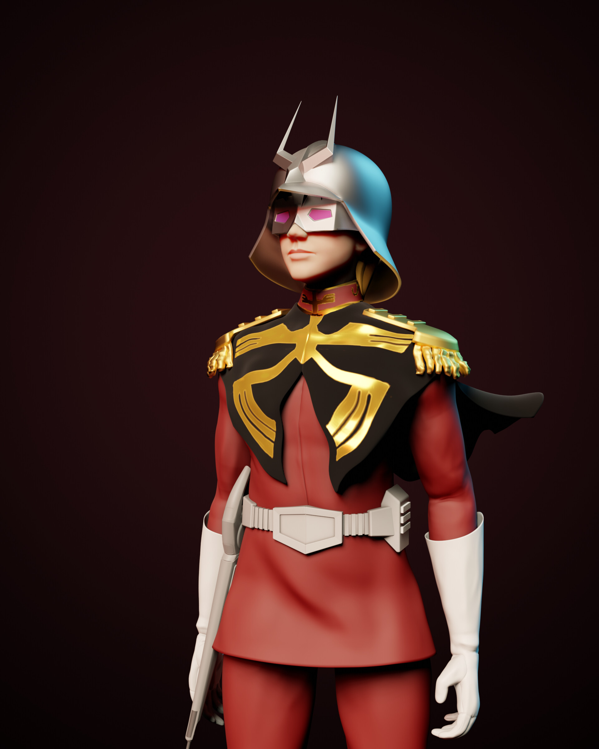 ArtStation - Fan art Char Aznable - Gundam