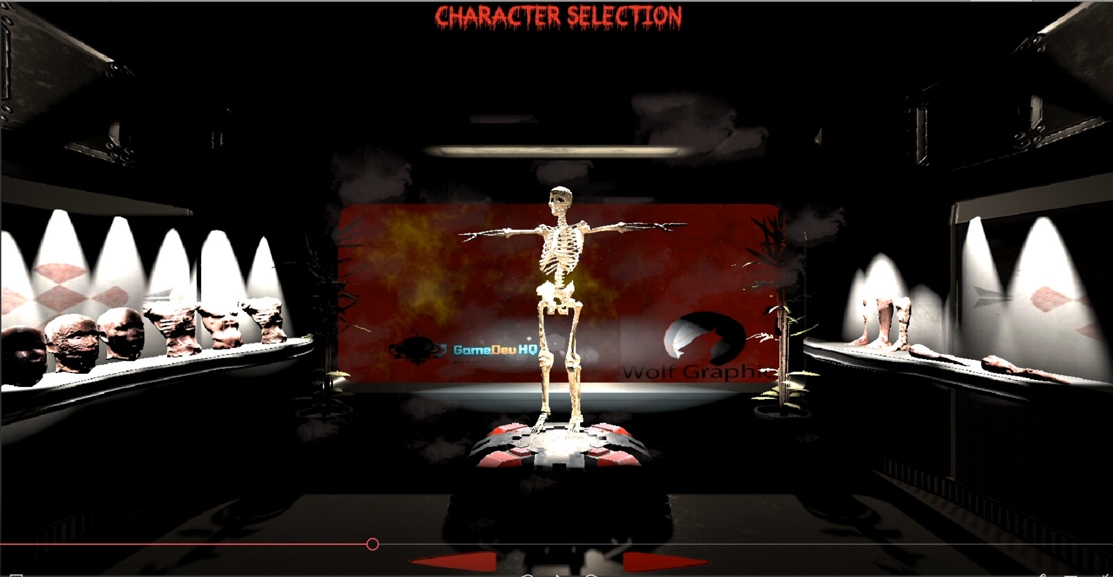 starting of the character selection scene