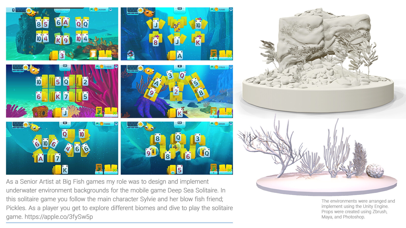 Underwater environments and props.