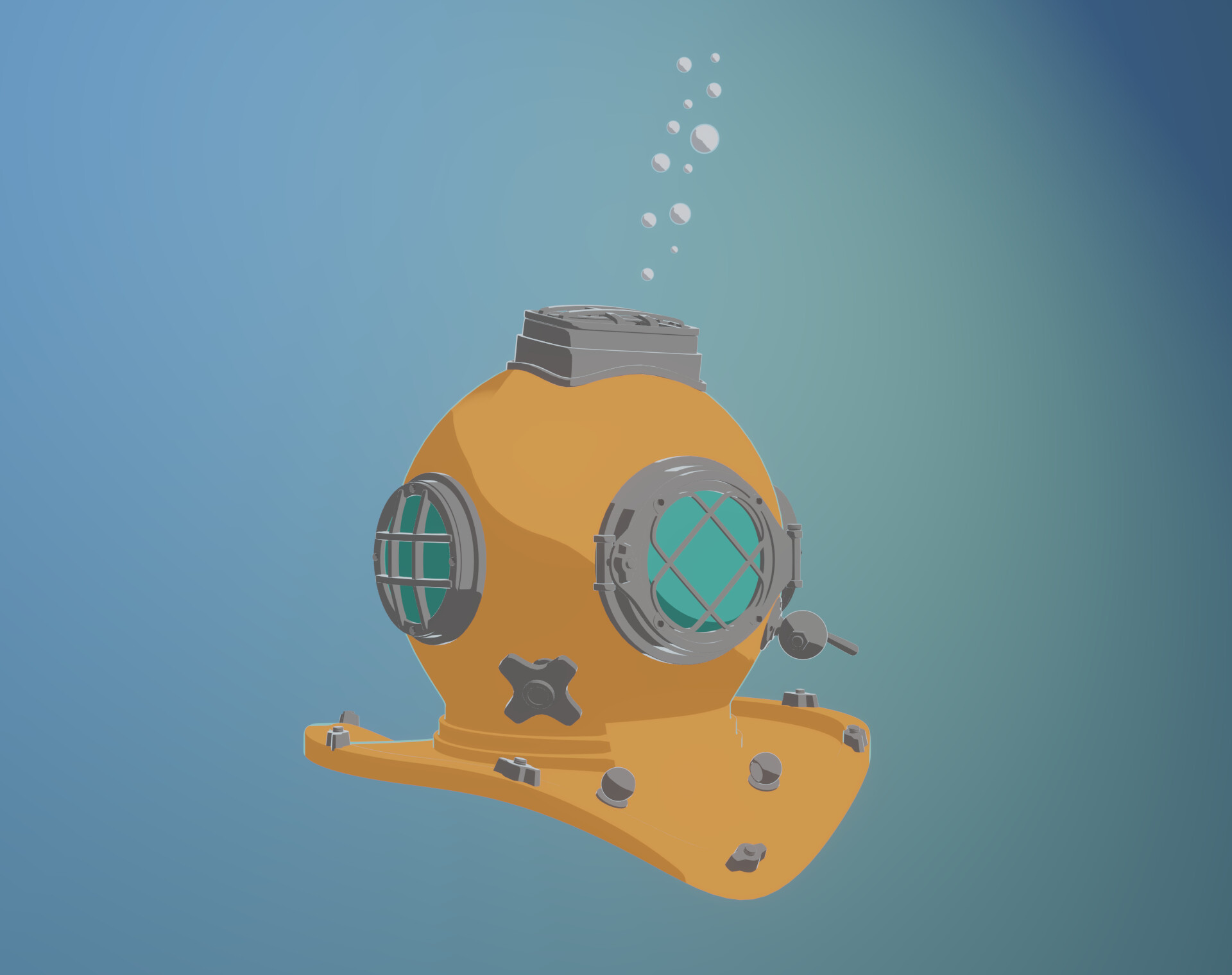 ArtStation Cartoon diving helmet