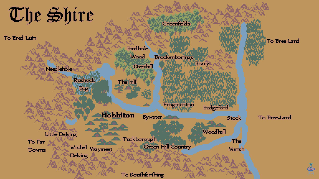 Map Of The Shire Artstation - The Shire Map Ripoff