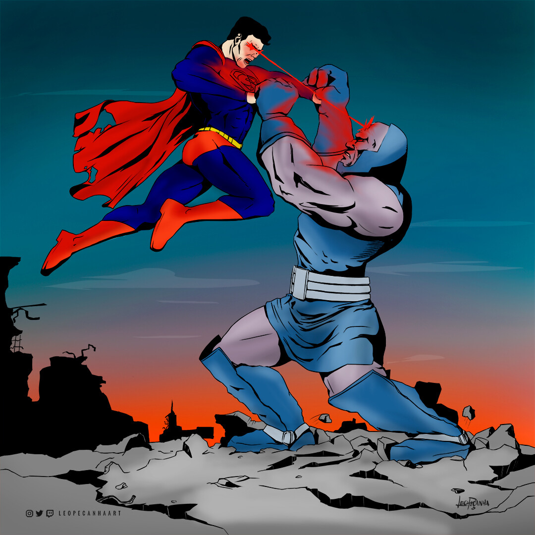 ArtStation - Superman vs Darkseid Fan Art