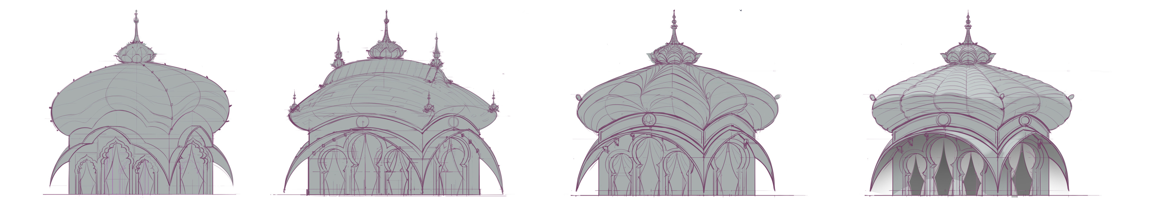 Design Sketches based on Rajasthani Chhatri 