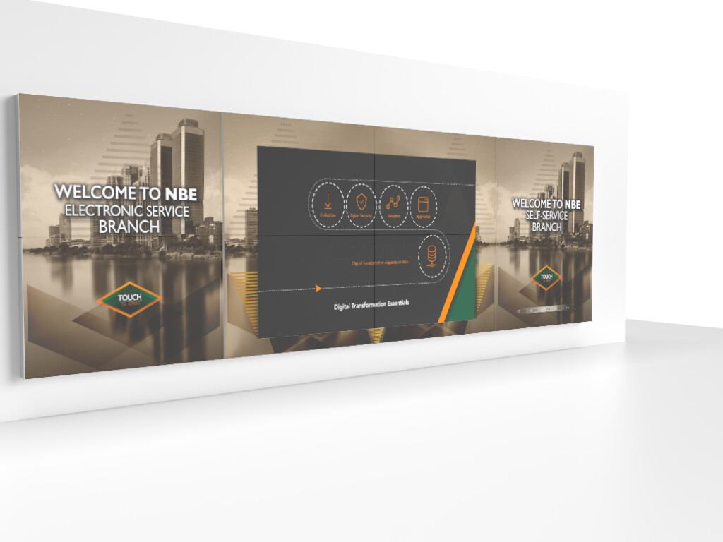 8 panel interactive web application media wall