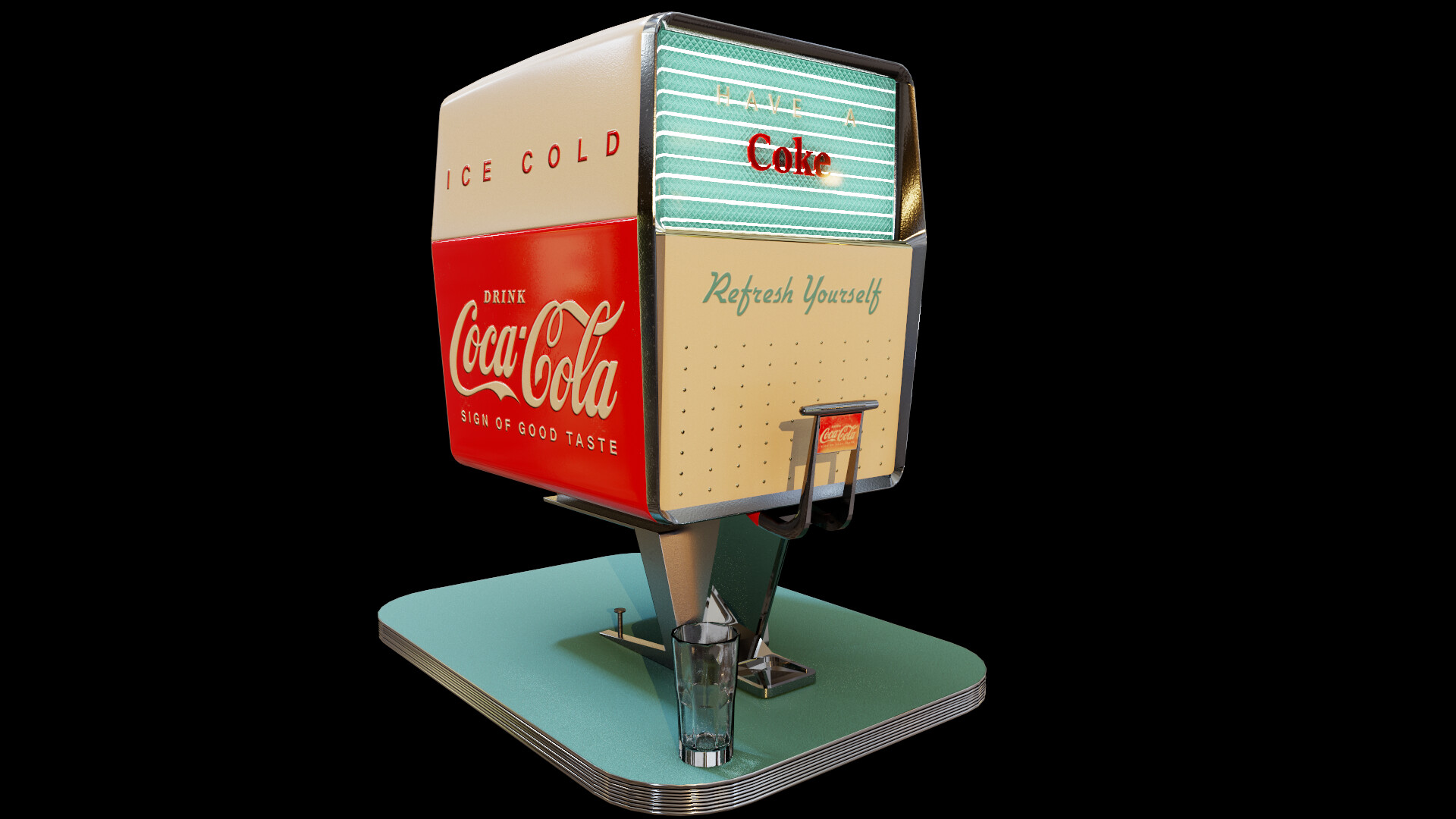 ArtStation - Vintage Coca-Cola dispenser
