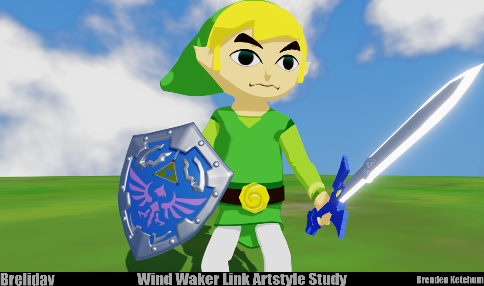 10. "Link with Blue Hair" by The Wind Waker - wide 1