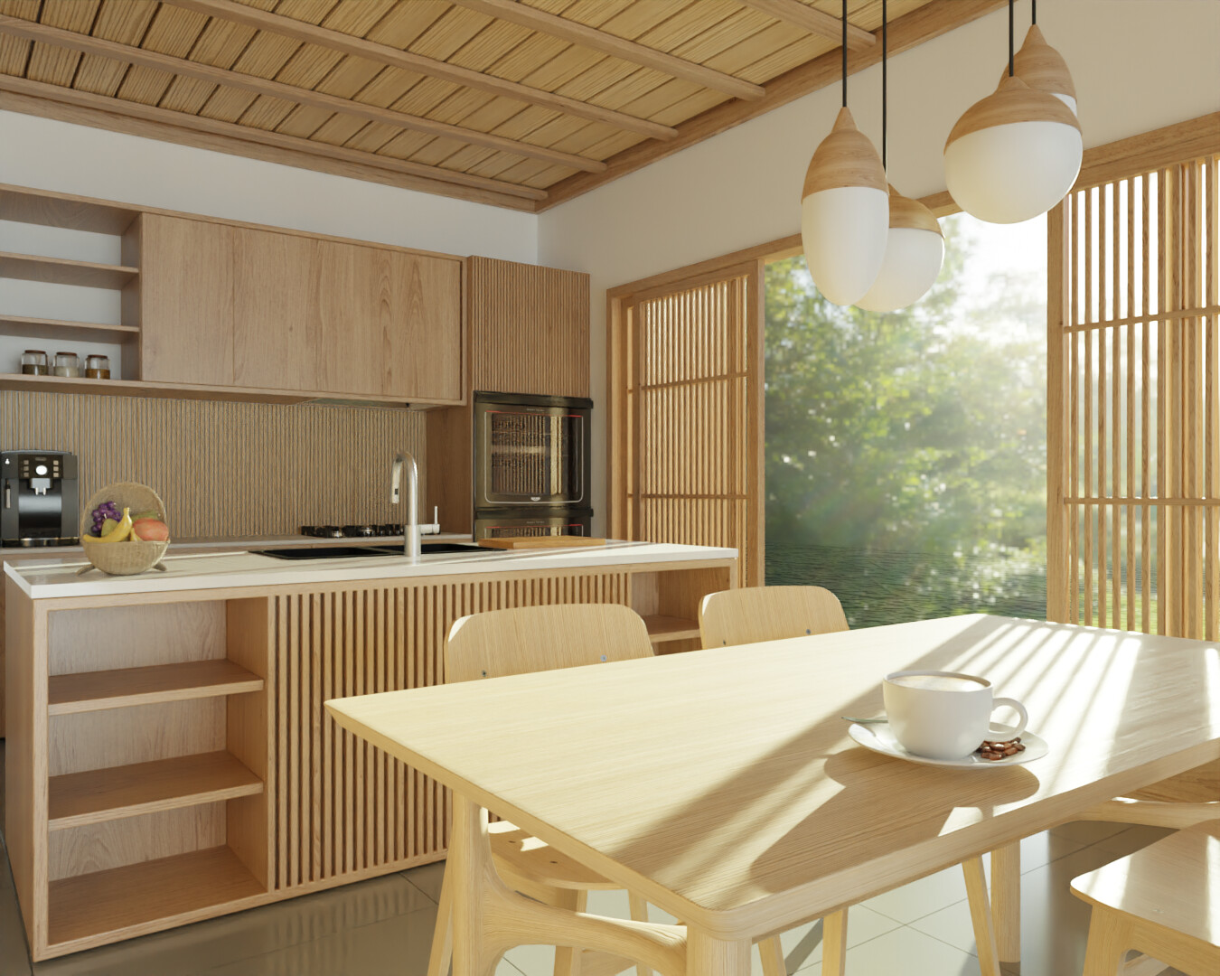 ArtStation sweet japanese kitchen design