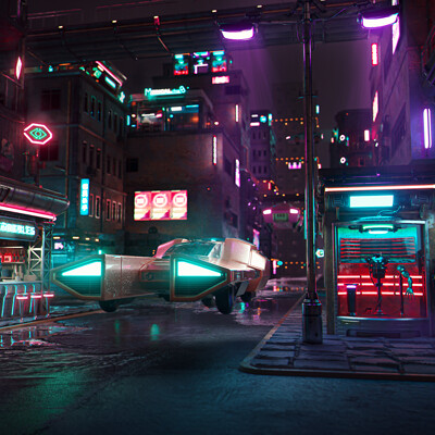 Mizuri cyberpunk city
