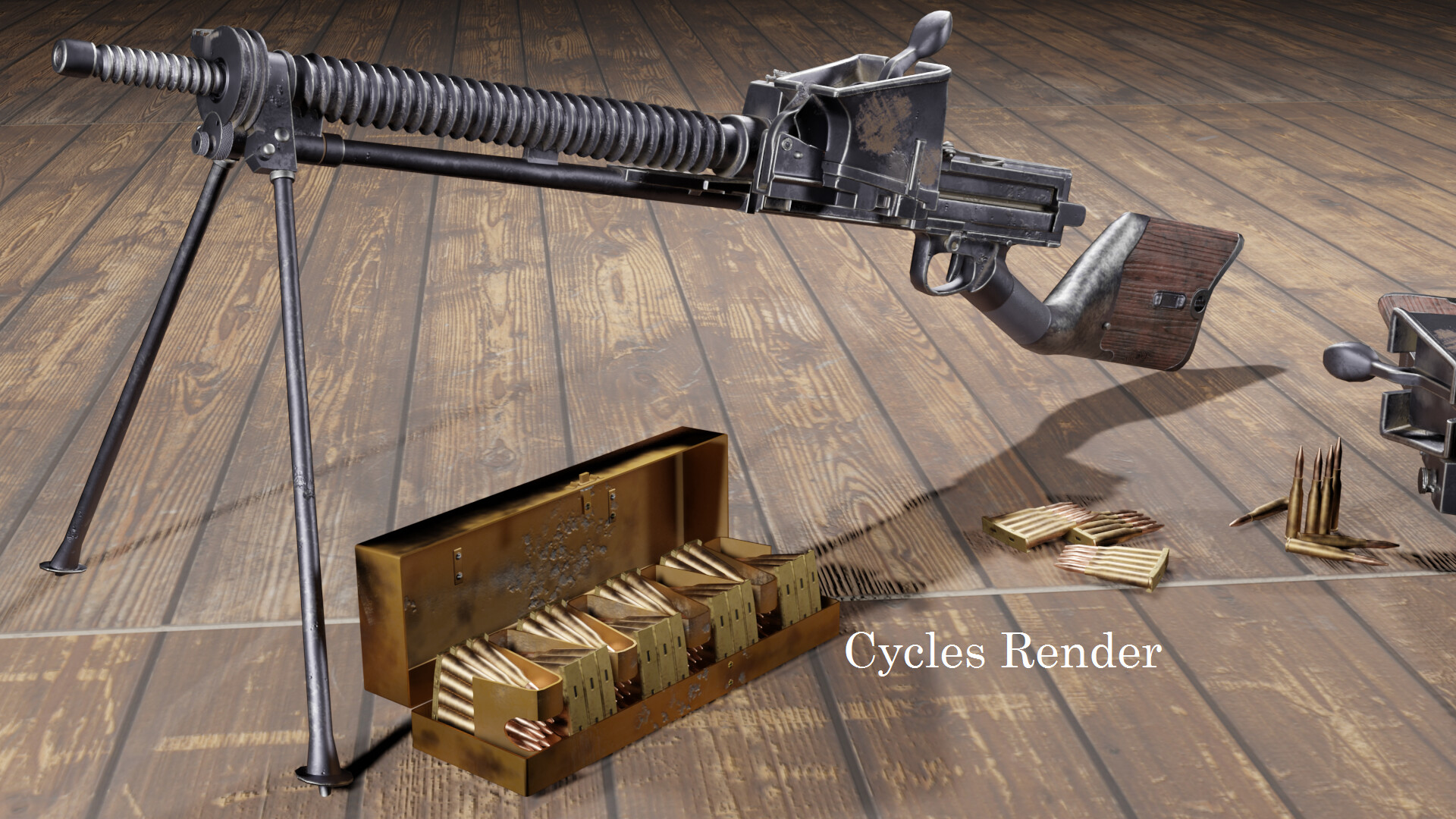 ArtStation - Type 11 Japanese light machine gun