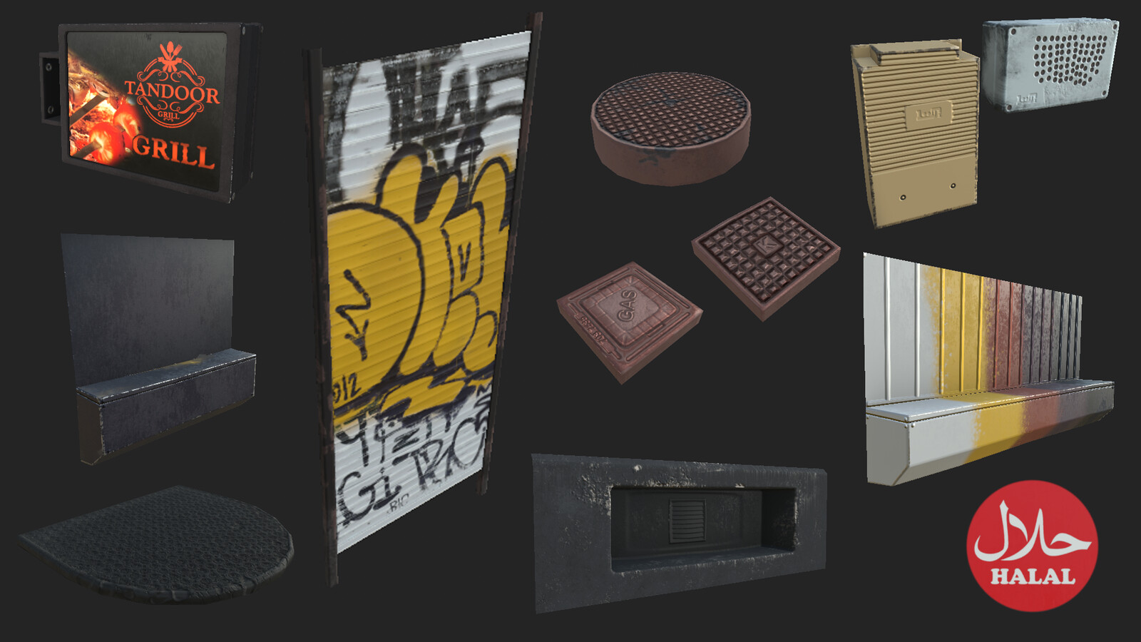 Propping was done mostly in substance painter. I learned a lot in the process.