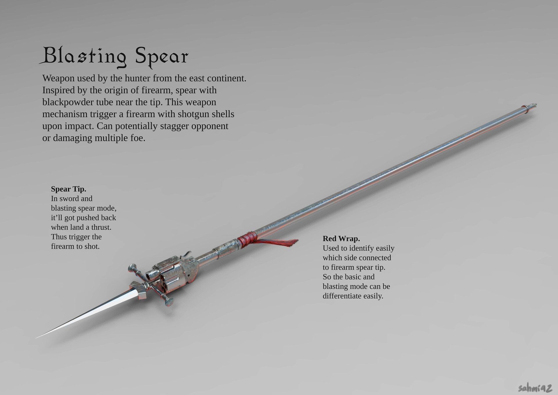 ArtStation - Blasting Spear - Made Weapon
