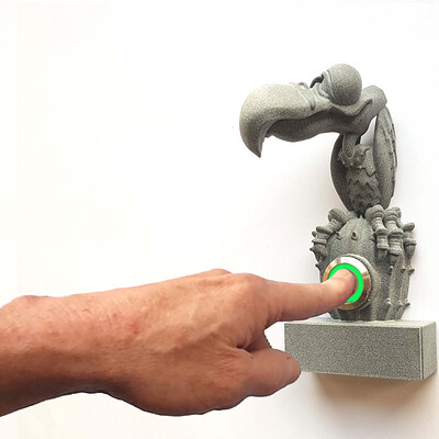 vulture doorbell - 3D printed 