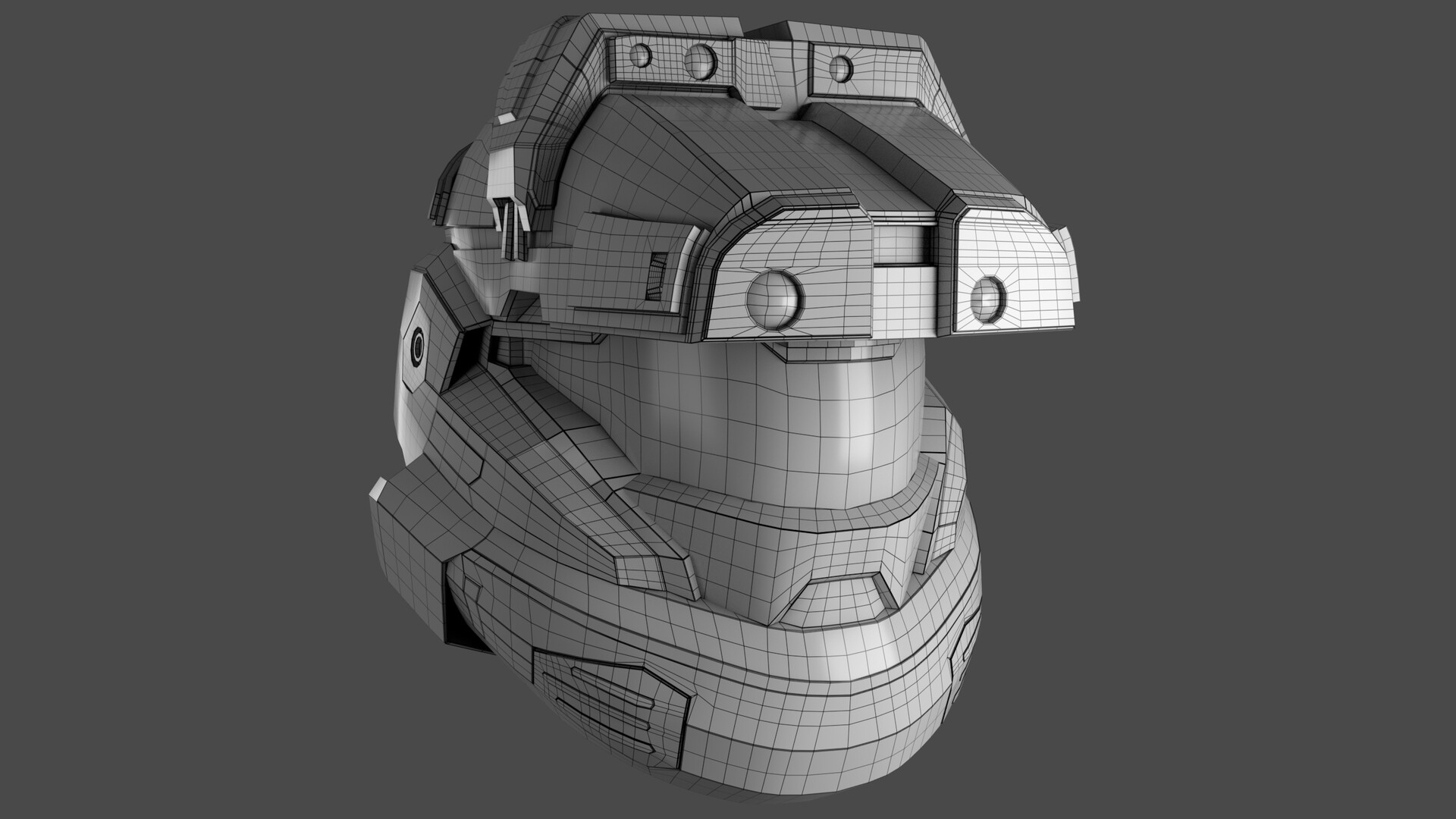ArtStation Halo Reach Recon Helmet 3D Practice