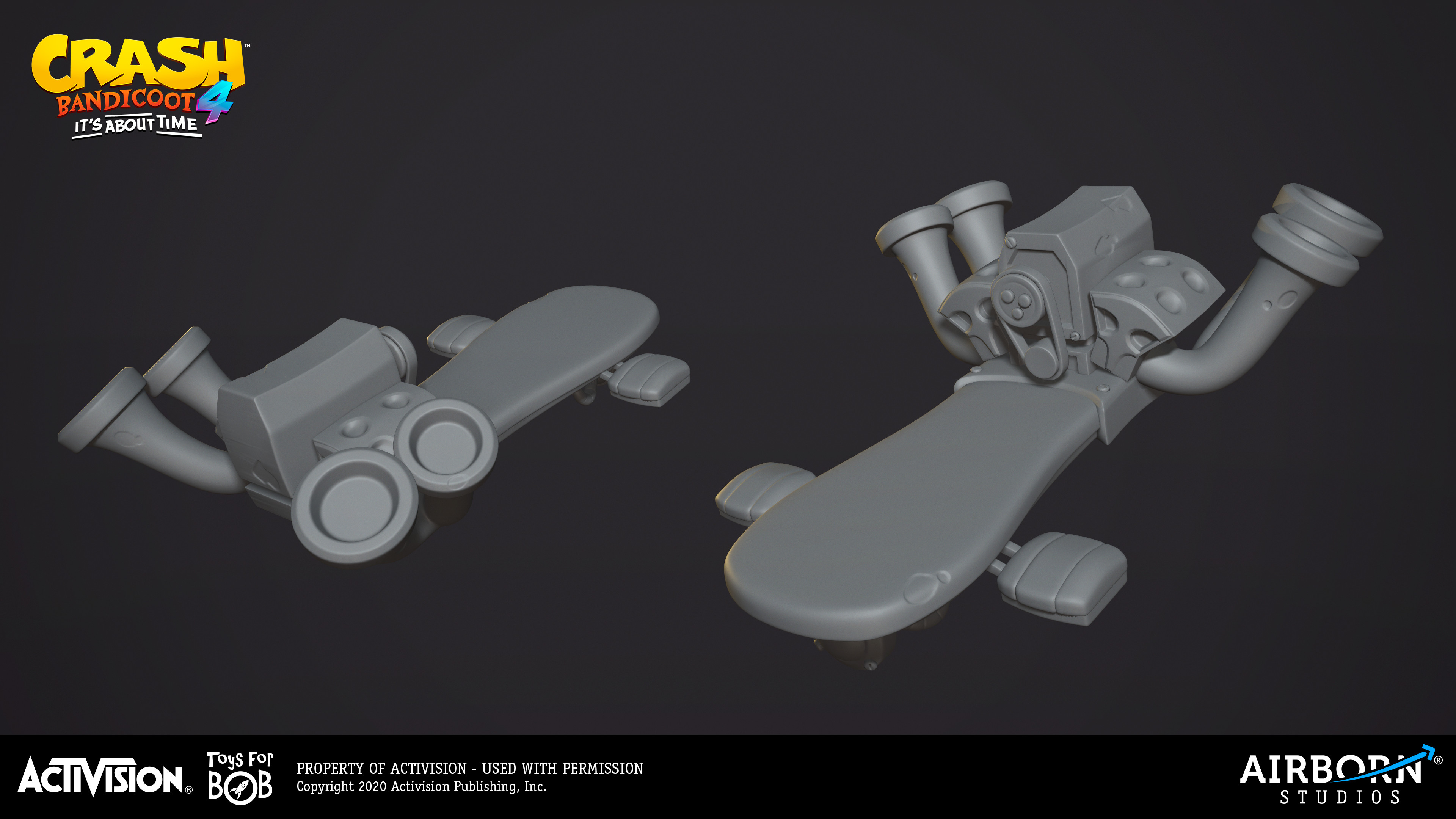 Classic Swamp Hoverboard high-poly done by Florentine Postema. Concept provided by Toys for Bob.