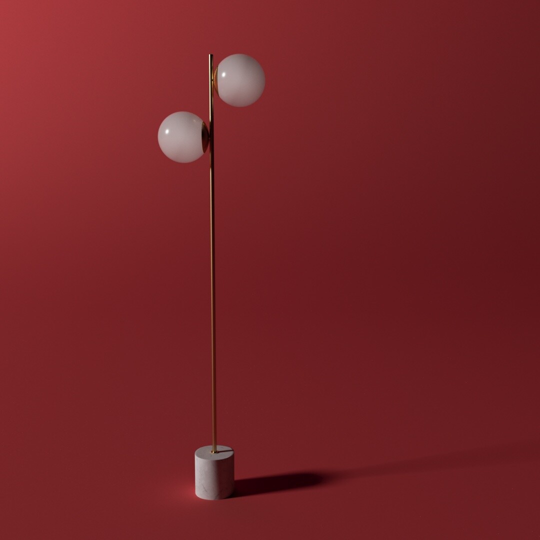 Sphere &amp; Stem Floor Light
