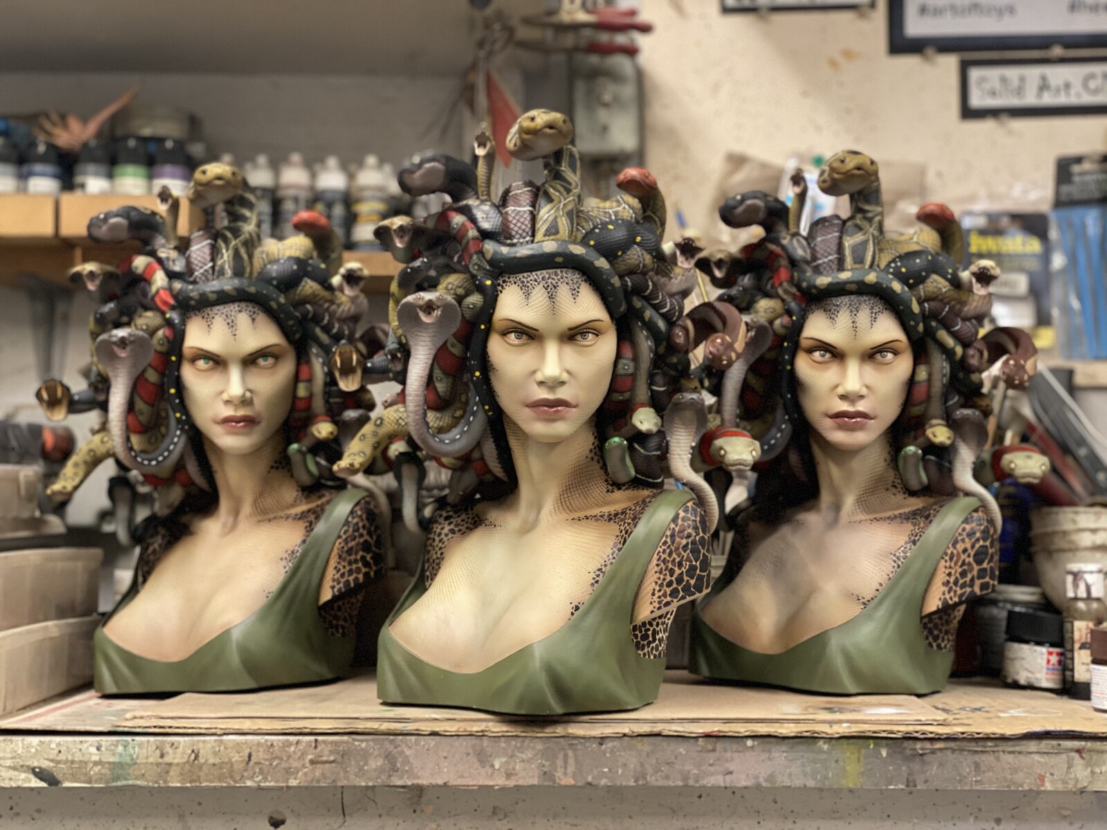 Gorgon Bust Art Statue 
https://www.solidart.club 