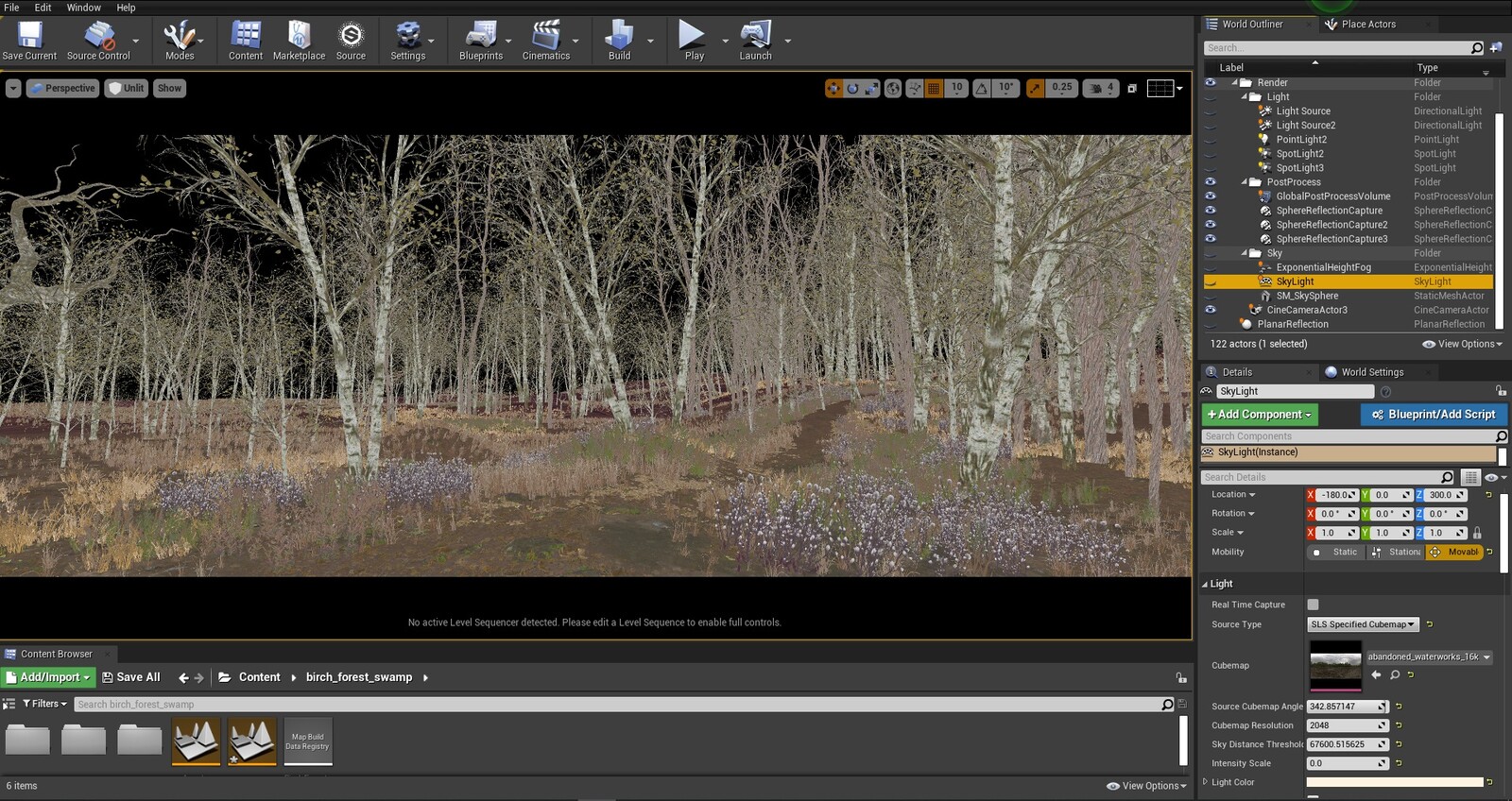 Here's the albedo overview of the scene in Ue4.