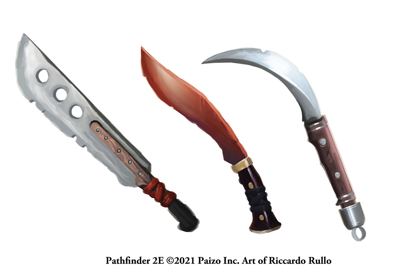 ArtStation Weapon artwork set 1 for Pathfinder Magic Armaments Deck
