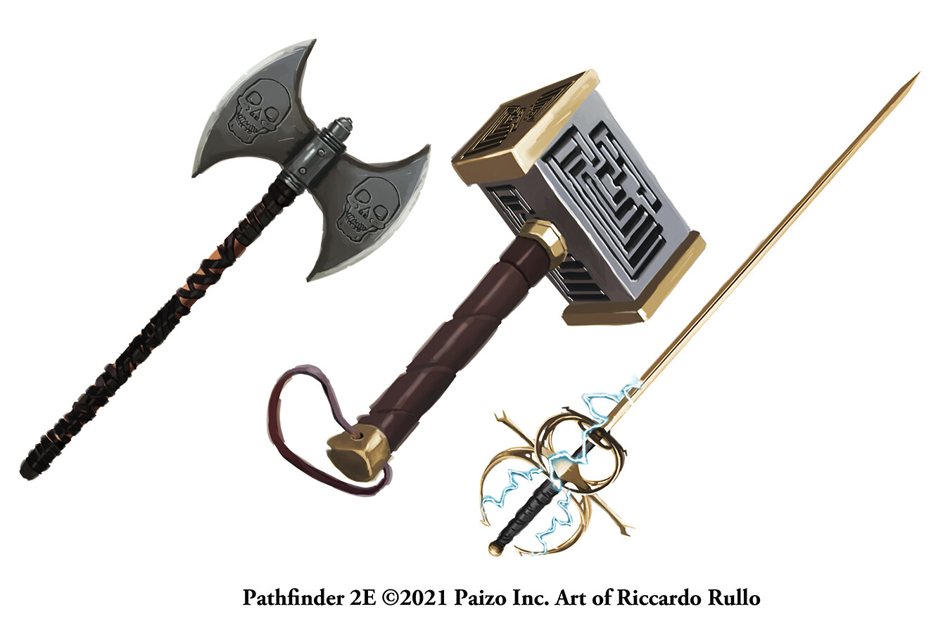 ArtStation Weapon artwork set 3 for Pathfinder Magic Armaments Deck