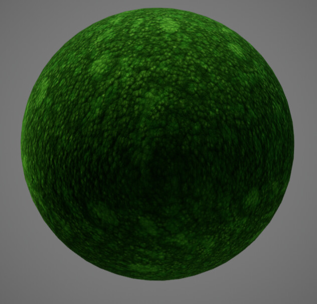 Here is the moss material.