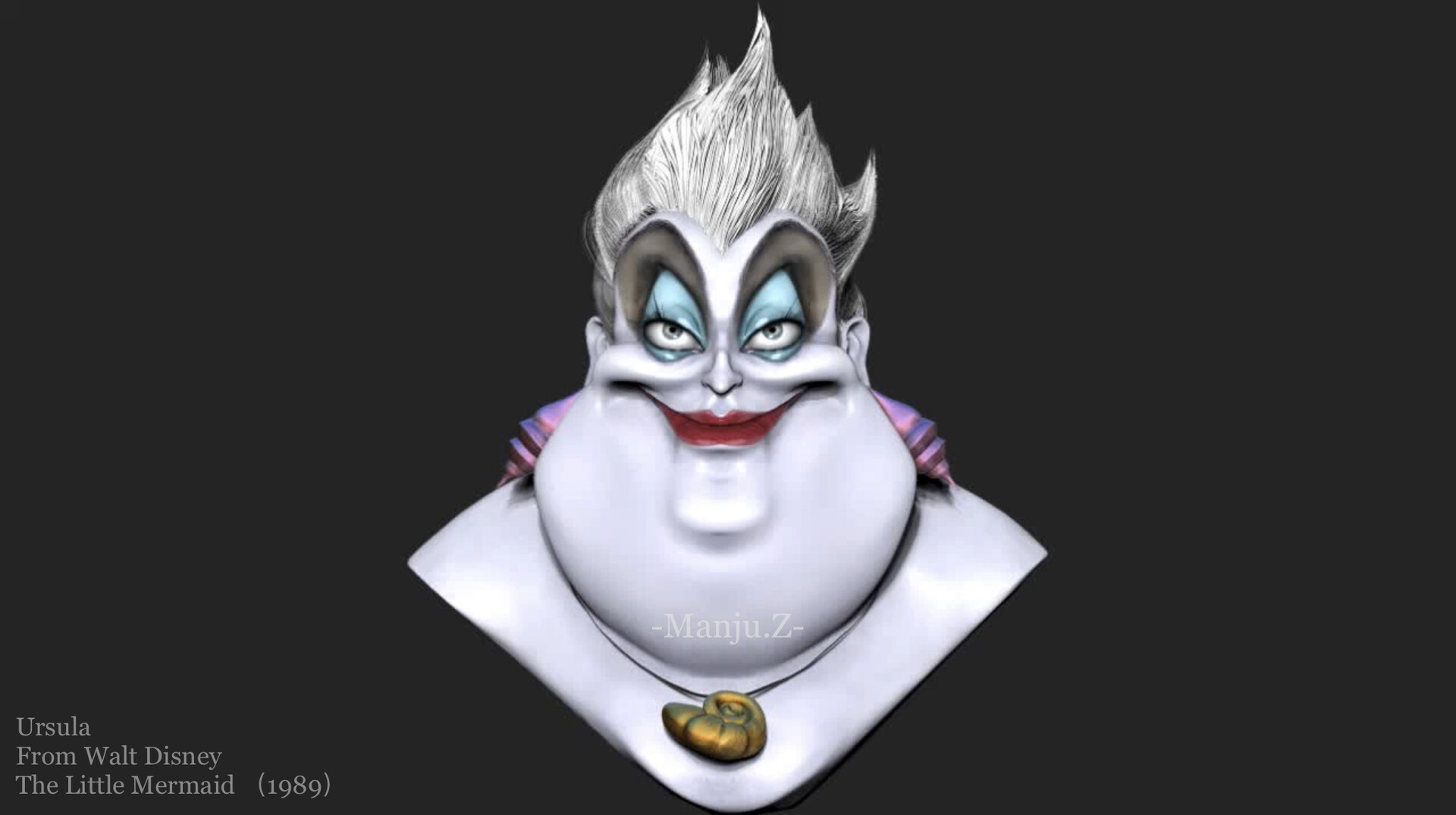 Artstation Disney The Little Mermaid Ursula 3d Model Sculpt