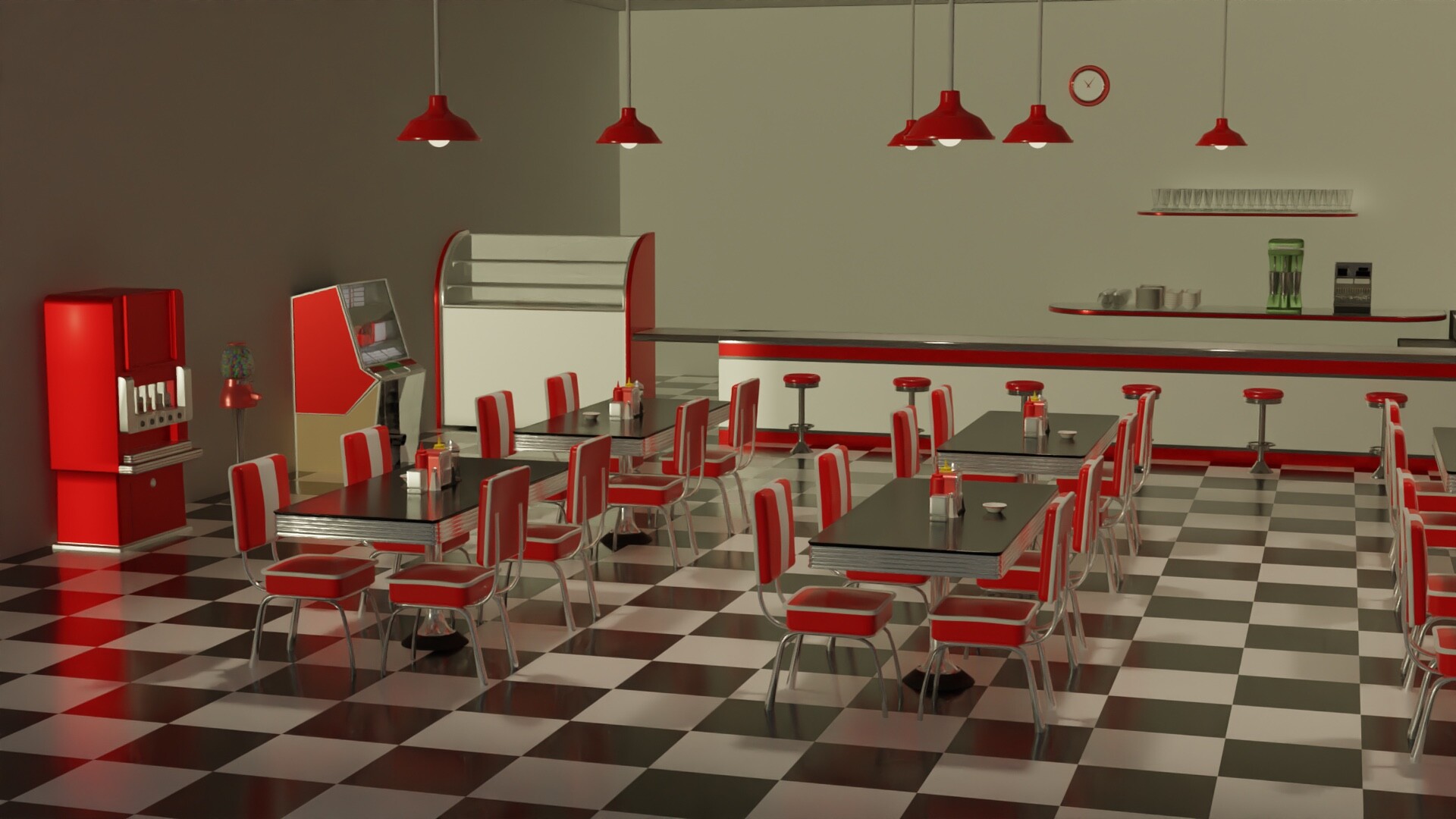 ArtStation 50s Diner   Cody Yoa Asset 