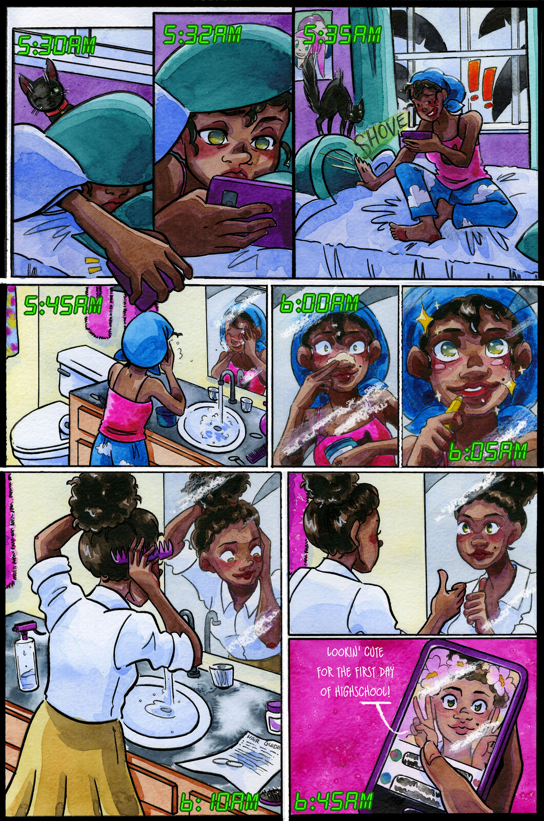 Sample Comic Page from Chapter 9 of 7" Kara